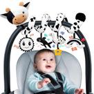Brinquedos de assento de carro de pelúcia Spiral Baby de 0 a 6 meses com brinquedos pendurados