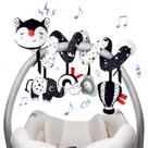 Brinquedos de assento de carro XIXILAND Musical em preto e branco 0-6 meses Brinquedos de assento de carro XIXILAND Musical em preto e branco 0-6 meses
