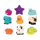 Brinquedos de banho Battat Bath Buddies 9 Animal Squirters 10 meses ou mais