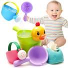 Brinquedos de banho CreateView, conjunto de 6 peças de regador de pato sem furos
