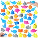 Brinquedos de banho de borracha abertos 100 unidades de animais marinhos para crianças Brinquedos de banho de borracha abertos 100 unidades de animais marinhos para crianças