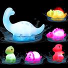Brinquedos de banho de dinossauro ToyoFun, pacote com 6 luzes, para bebês e crianças