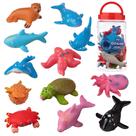 Brinquedos de banho HOMNIVE No Hole para crianças, 12 peças Baby Ocean Sea Animal Brinquedos de banho HOMNIVE No Hole para crianças, 12 peças Baby Ocean Sea Animal