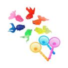 Brinquedos De Banho Kawaii Em Forma De Peixe Dourado, 10 Peças Flutuantes Para Bebês, Brincadeiras