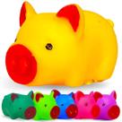 Brinquedos De Banho Para Bebês Kit 6 Porquinho Vinil