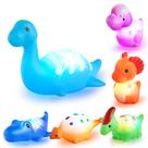 Brinquedos de banho VIBOYLAR Dinosaur Light-Up Floating para crianças de 1 a 3 anos Brinquedos de banho VIBOYLAR Dinosaur Light-Up Floating para crianças de 1 a 3 anos