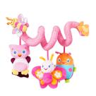 Brinquedos de carrinho de bebê Jollybaby com caixa de música rosa