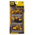 Brinquedos de construção CAT Construction Die Metal fundido, pacote com 3