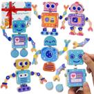 Brinquedos de construção Liangding Robots Wooden Snap-Together 28 unidades