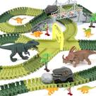 Brinquedos de corrida de dinossauros MagicKidz com mais de 255 unidades para crianças de 3 a 7 anos