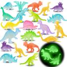 Brinquedos de dinossauro Thremhoo, 32 peças, minibonecos de dinossauro que brilham no escuro