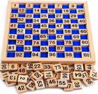 Brinquedos de madeira Hundred Board Montessori 1-100 com bolsa de armazenamento Brinquedos de madeira Hundred Board Montessori 1-100 com bolsa de armazenamento