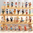 Brinquedos de madeira para ajudantes comunitários Blosssound, 30 unidades, multicoloridos