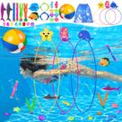 Brinquedos de mergulho para piscina YUJUN 31 PCS Big Rings Swim Thru Rings