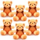 Brinquedos de pelúcia HyDren, 6 peças, bonecos macios marrons de 30 cm