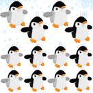 Brinquedos de pelúcia Kasyat Christmas Mini Plush Penguin x12