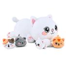 Brinquedos de pelúcia KMUYSL Mommy Cat com 4 gatinhos Brinquedos de pelúcia KMUYSL Mommy Cat com 4 gatinhos
