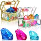 Brinquedos de piscina Diving Gem, 24 joias coloridas de diamante grande com caixa