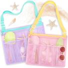 Brinquedos de praia Mesh Beach Bags Tagitary para crianças rosa/roxo