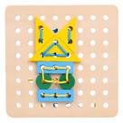 Brinquedos de rosqueamento de madeira Wood Block Creat Puzzl