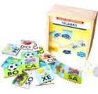 Brinquedos Educativo Jogo Da Memoria Com Silabas E Figuras EM MDF