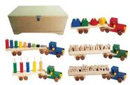 Brinquedos Educativos - Baú Carreta Didáticas 5 Carretas