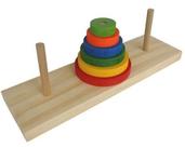 Brinquedos Educativos - Jogo Torre De Hanói 7 Peças Em Madeira Brinquedos Educativos - Jogo Torre De Hanói 7 Peças Em Madeira