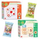 Brinquedos Jogos Educativos Aprender Cores Matematica Numeros em Madeira + 12 Cards para Pintar