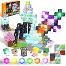 Brinquedos magnéticos de construção SZKLOL 150 unidades com 15 cubos intermitentes