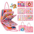 Brinquedos Montessori para crianças Busy Board AIXMEET de 1 a 4 anos (rosa)