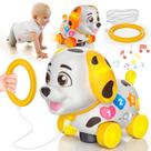 Brinquedos musicais para cachorros para meninas de 1 ano, brinquedos bilíngues para meninos de 6 a 12 a 18 meses, brinquedos educativos de aprendizagem de desenvolvimento precoce para crianças de 1 a 3 anos, presentes para meninas de 1º aniversário para meninos
