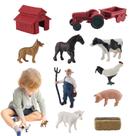 Brinquedos para animais de fazenda SHITOOMFE, 10 unidades/conjunto, mini brinquedo de celeiro realista Brinquedos para animais de fazenda SHITOOMFE, 10 unidades/conjunto, mini brinquedo de celeiro realista