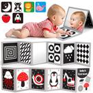 Brinquedos para bebês Topsochir High Contrast Book Flash Cards Mirror
