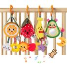 Brinquedos para bebês TUMAMA Hanging Fruit Rattles 0-2 anos de abacate, banana