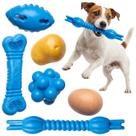 Brinquedos Para Cachorro 6 Peças Bola Osso Ovo E Batata De Mastigar Antiestresse