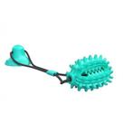 Brinquedos para cães brinquedo de mastigar bola de corda para cães com ventosa brinquedo de chupar cachorro resistente a mordidas azul