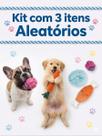 Brinquedos para cães kit 7, 5 e 3 unidades Aleatórias Cordas e Pelúcias Com Apito
