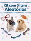 Brinquedos para cães kit 7, 5 e 3 unidades Aleatórias Cordas e Pelúcias Com Apito