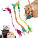 Brinquedos para Gatos MeowAroma Kit com 3 Peças com Pena, Erva-de-Gato e Guizos