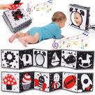 Brinquedos Thremhoo em preto e branco de alto contraste para bebês de 0 a 6 meses