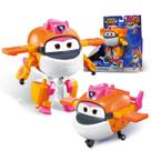 Brinquedos transformáveis Super Wings, 5 polegadas, brinquedos Tiki Airplane Transforming Figures, 2 em 1, brinquedos de ação Rescue Bots para meninos e meninas de 3 a 5 anos, brinquedos divertidos de avião para crianças de 3 a 4, 5, 6, 7