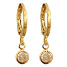 Brinquinho de Argola Ponto de Luz de Zircônias Banhado a Ouro 18k