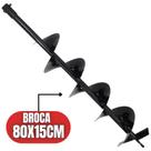 Broca 80x15cm Para Perfurador de Solo Bitola do Eixo de Conexão Interna 20mm Diversos Perfuradores