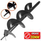 Broca 80x20cm Para Perfurador de Solo Bitola do Eixo de Conexão Interna 20mm Diversos Perfuradores