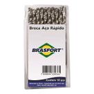 Broca aço rapido n 17/64 c/10 unidades 7507 brasfort