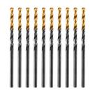 Broca aco rapido profissional, nitreto de titanio, para metal, 2,5mm, 10pcs // gross