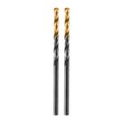 Broca aco rapido profissional, nitreto de titanio, para metal, 2,5mm, 2pcs // gross
