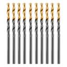 Broca aco rapido profissional, nitreto de titanio, para metal, 3,8mm, 10pcs // gross