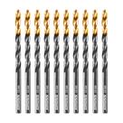 Broca aco rapido profissional, nitreto de titanio, para metal, 4,8mm, 10pcs // gross
