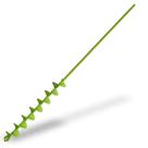 Broca Auger Cyleodo 32x5cm atualizada com 7 lâminas em espiral